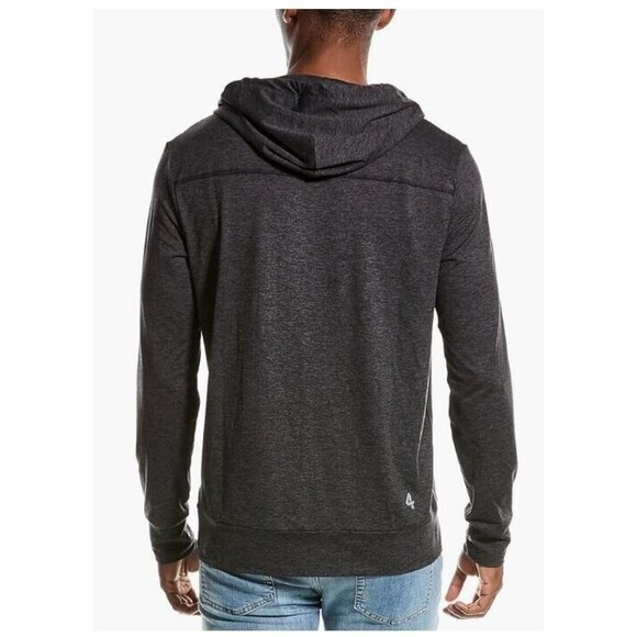 Fourlaps Hoodie NWT Pullover Gray Black Heather Stratus Lounge Mens Size 2XL - Picture 2 of 7